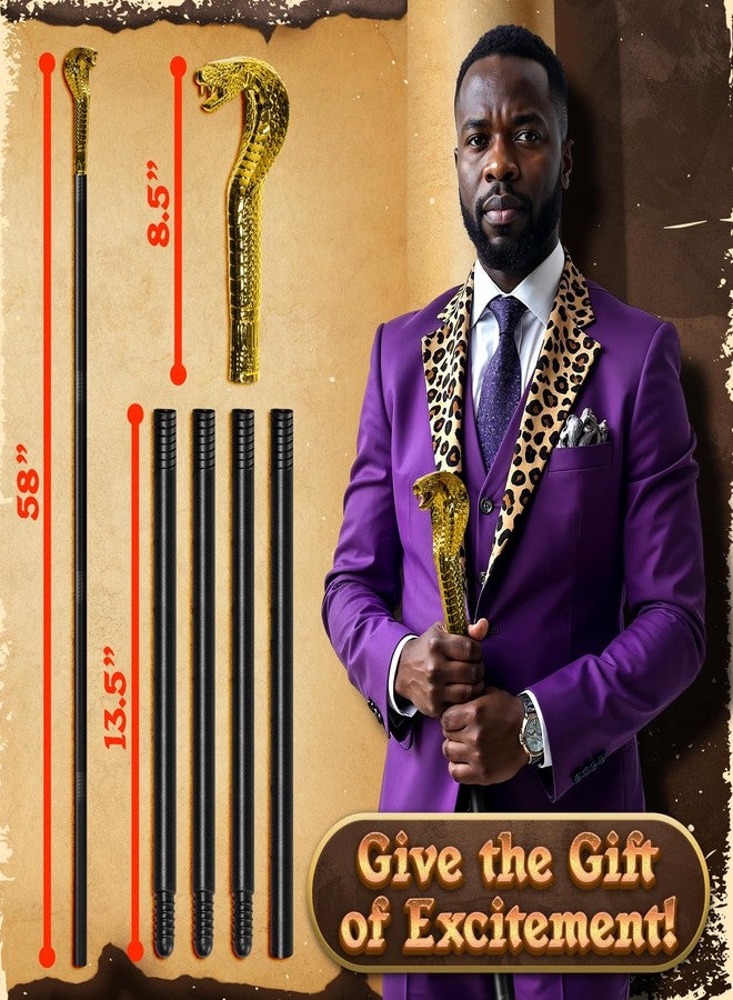 Zadin Pimp Cane, 2026 Egyptian Staff Costume, Jafar Snake Halloween Staff Accessories, Pharaoh Sorcerer Canes for Men - Image 4